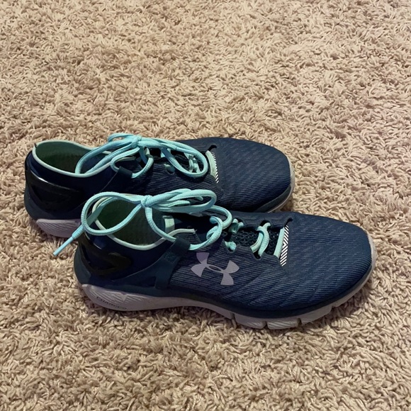navy blue under armour shoes women's